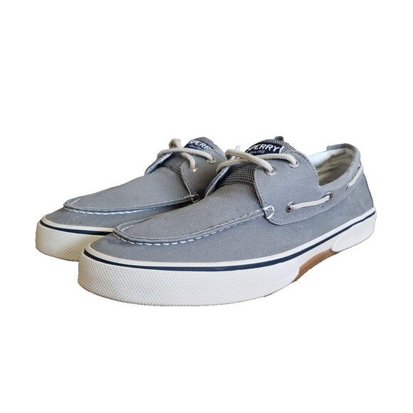 Sperry Halyard 2 Men\'s Boat shoes Casual Two Eye Lace Up Shoes Gray Size 13 NEW main image 9